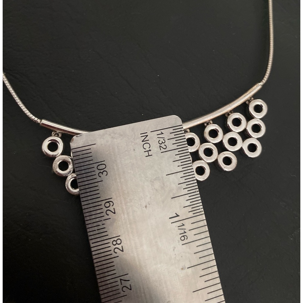 Sterling silver designer bib necklace - Picture 5 of 5